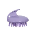 Spazzola per massaggio cuoio capelluto viola con impugnatura comoda per lavaggio capelli. - A forma di coniglio / Viola