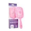 Spazzola per capelli ventilata rosa per districare capelli umidi e secchi massaggio - Rosa intenso / Imballaggio in sacchetto
