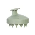 Spazzola per massaggio del cuoio capelluto in silicone, spazzola per shampoo delicata. - Rotondo / Verde