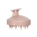 Spazzola per il cuoio capelluto rosa con manico e foro per appendere la cura dei capelli. - Rotondo / arancio-rosso