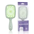 Spazzola per capelli massaggio vuota in plastica spazzola districante umida secca con confezione - Verde Paglia di Grano / Imballaggio in sacchetto