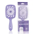 Spazzola per capelli cava viola con confezione, ideale per districare capelli bagnati e asciutti. - Viola Paglia di Grano / Imballaggio in sacchetto