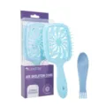 Spazzola per capelli massaggiante scheletro aria blu chiaro con design a spirale. - Completo Xizi Blue Da 2 Pezzi / Imballaggio in sacchetto