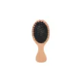 Wooden hair brush oval scalp massage comb with black bristles variant product view - S