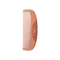Premium carved wooden comb with fine teeth, traditional design, smooth finish for daily hair care. - Long Crescent