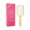 Spazzola per capelli dorata con confezione regalo rosa, design elegante per la cura quotidiana. - Confezione Regalo Spazzola Traforata Scudo Oro Galvanico (81.TZ834) / Set regalo / Gold Plating