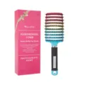 Spazzola per capelli ricurva con scatola regalo rosa, strumento professionale per lo styling. - Confezione Regalo Spazzola Curva in Setole di Cinghiale Colorata (81.TZ834)
