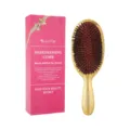 Spazzola per capelli dorata con confezione regalo rosa, pettine per styling professionale. - Confezione Regalo Spazzola Ovale Cuscino d'Aria in Pelle Rossa (81.TZ834)