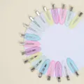 Buntes Glitzer Haarspangen Set, süße Blatt Haarnadeln für Damen und Mädchen tägliches Styling. - Transparenter Glitzer Stil / 10er Pack