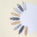 Metall Haarklammern mit Kettenrand, stylisches Haarnadel Set in Gold, Silber und Grau. - Kettenlegierungsstil / 10er Pack