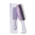 Spazzola per capelli riccia viola con scatola, pettine per massaggio del cuoio capelluto. - Manico Lungo (21.PS2020) / Imballaggio in scatola / Bianco Viola Galvanico