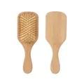 Spazzola per capelli in legno naturale pettine massaggiante in bambù cuscino styling variante. - Modello quadrato medio