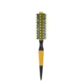 Spazzola per capelli tonda in alluminio giallo con setole di cinghiale e coda, pettine riccio. - 10# / Giallo