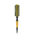 Spazzola per capelli rotonda professionale con setole naturali per acconciatura. - 12# / Giallo