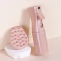 Roze continue sprayfles en hoofdhuid massage shampoo kam set voor dagelijkse verzorging - Serie 1 (Spuitfles & Massageborstel) / Roze