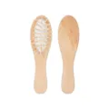 Spazzola per capelli portatile in legno con cuscino d'aria per massaggio, mini pettine styling. - Stile Gemma Rotonda Piccolo