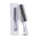 Spazzola per capelli argentata con setole lisce ed elegante confezione per la cura quotidiana. - Manico Lungo (21.PS2020) / Imballaggio in scatola / Placcatura in argento