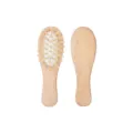 Spazzola per capelli in legno portatile mini pettine cuscino d'aria massaggio cuoio - Stile Mini Tondo