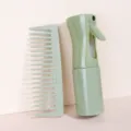 Wheat straw hair comb and continuous spray bottle set, eco-friendly green daily styling tool kit. - Series 1 (2-Piece Set) / Green