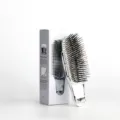 Spazzola per massaggi per capelli portatile e pulizia del cuoio capelluto per uso quotidiano. - Manico Corto (21.PS2020) / Imballaggio in scatola / Placcatura in argento