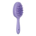 Spazzola per shampoo bifacciale in silicone viola pettine per massaggio cuoio capelluto. - Viola
