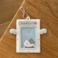 Porte-carte mignon ailes d'ange chat 3 pouces polaroid idole photo stockage pendentif. - Chat et Ange / Porte-cartes 3 Pouces / Blanc