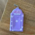 Soporte para tarjetas fotográficas de 3 pulgadas con diseño de pastel de pescado violeta - Portatarjetas Pastel de Pescado / Púrpura