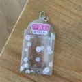 Transparent PVC 3-inch photocard holder cute fish cake idol card protector with bead chain - Fish Cake Card Holder / Clear