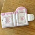 Tarjetero rosa corazón alas 3 pulgadas lindo álbum de colección tarjetas kpop almacenamiento - Álbum de fotos de 3 pulgadas con alas de corazón