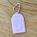 Tarjetero fotográfico morado de 2 pulgadas llavero lindo decoración de funda kpop - Funda para tarjeta rosa de 2 pulgadas (La más mona del mundo) / Rosa