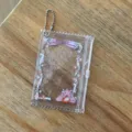 Tarjetero fotográfico transparente de PVC de 3 pulgadas funda con cremallera oso rosa - Bolsa con cremallera de gato de fresa