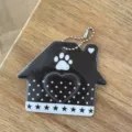 Tarjetero Foto Forma Casa 2 Pulgadas Negro Blanco Lunares Estrella Protector De Photocard - Casa Pata Estrella / Negro