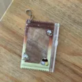 Estilo INS bolsa de caramelos transparente tarjetero de 3 pulgadas funda protectora fotokarte - Bolsa con cremallera de gato de pudín