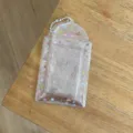 Portafotos transparente con estrellas de colores, bonita funda para tarjeta de identificación con cadena. - Funda para tarjeta vertical de 3 pulgadas estrellas transparente