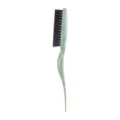 Wheat straw teasing brush with 3 rows nylon bristles, updo edge control styling hair brush. - Green