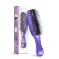 Spazzola per capelli da massaggio viola portatile cura del cuoio capelluto styling - Manico Lungo (21.PS2020) / Imballaggio in scatola / Viola Galvanizzato