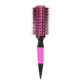 Spazzola per capelli rotonda professionale per styling e ricci, design rosa e nero con setole fini. - 18# / Rosso rosa