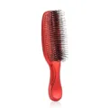 Spazzola per capelli lucida rossa con manico ergonomico per capelli bagnati e asciutti. - Manico Lungo (21.PS2020) / Imballaggio in scatola / Rosso Galvanizzato