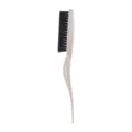 Wheat straw teasing hair brush with three rows of nylon bristles for fluffy styling. - Earthy Yellow