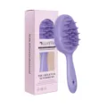 Spazzola per massaggio cuoio capelluto in silicone, pettine shampoo a doppia faccia. - Viola in Scatola