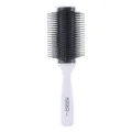 Professional nine-row hair styling brush with antistatic bristles and white handle for daily care. - 9-Row Comb / White