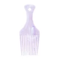 Lila marmorierter Haarkamm, breites Zinken Stylingtool für Locken und glatte Frisuren. - Lila