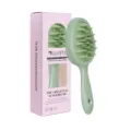 Spazzola per massaggio cuoio capelluto verde a manico lungo con scatola rosa per capelli. - Verde in Scatola