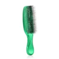 Spazzola per capelli districante verde con manico ergonomico per uso asciutto e bagnato. - Manico Lungo (21.PS2020) / Imballaggio in scatola / Verde Galvanizzato