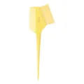 Peigne et pinceau de coloration double face jaune pour application de teinture en salon professionnel. - Jaune