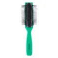 Professional anti-static 9-row hair brush for slicked hair and daily styling care easily. - 7-Row Comb / Green