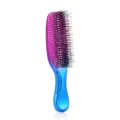 Spazzola per capelli sfumata rosa blu pettine districante portatile per cura capelli umidi e secchi - Manico Lungo (21.PS2020) / Imballaggio in scatola / Rosa Blu Galvanico