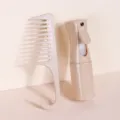 Weizenstroh Kamm und kontinuierliche Sprühflasche Set in Beige, Haarpflege Friseurset. - Serie 5 (2-teiliges Set) / Beige