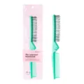 Draagbare opvouwbare haarkam dubbelzijdige zakformaat kam voor reizen dagelijkse haarstyling groen - Meerblauw
