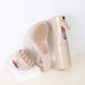 Weizenstroh Haarbürste Kopfmassagebürste und kontinuierliche Sprühflasche Set Haarpflege. - Serie 6 (3-teiliges Set) / Beige